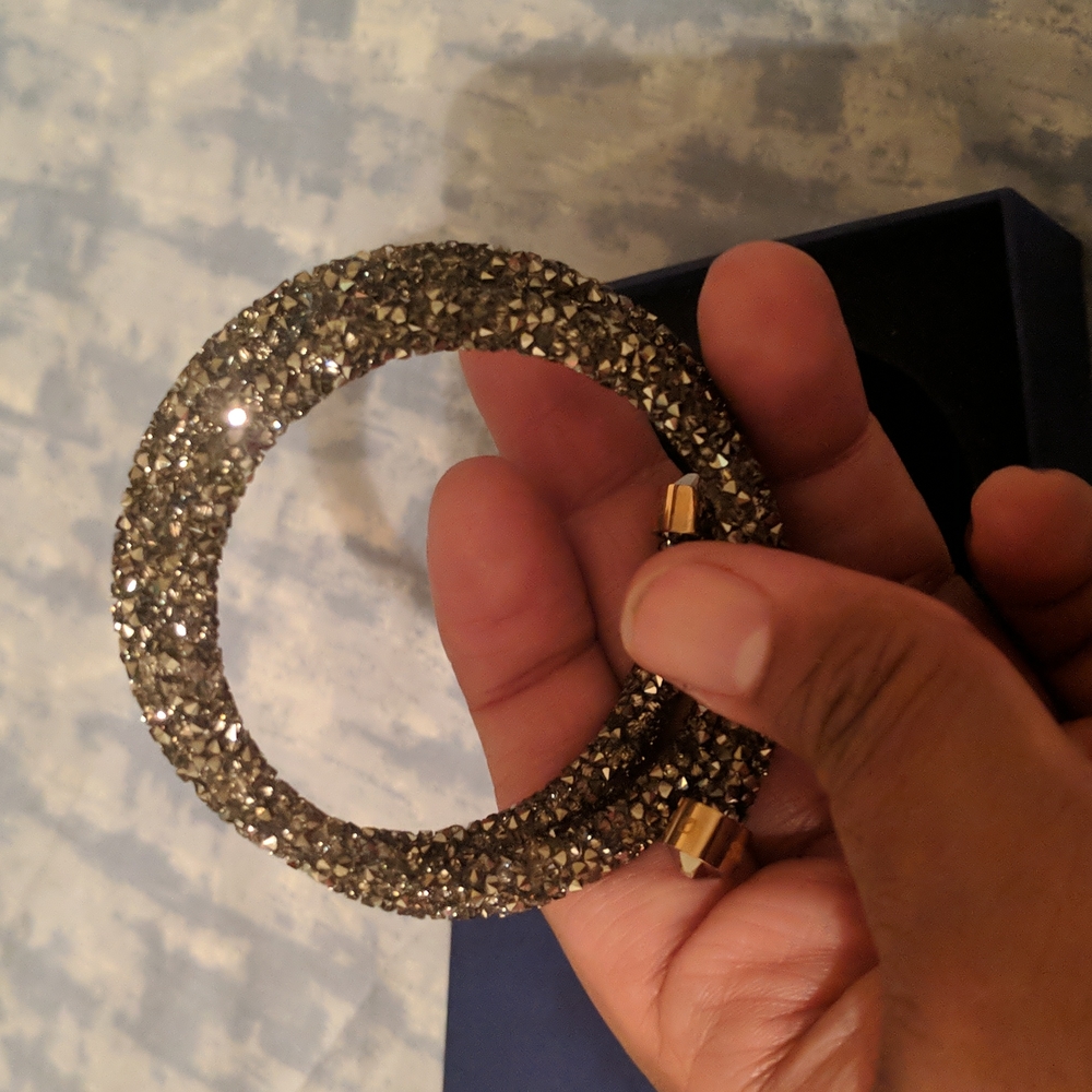 Swarovski brown gold bracelet